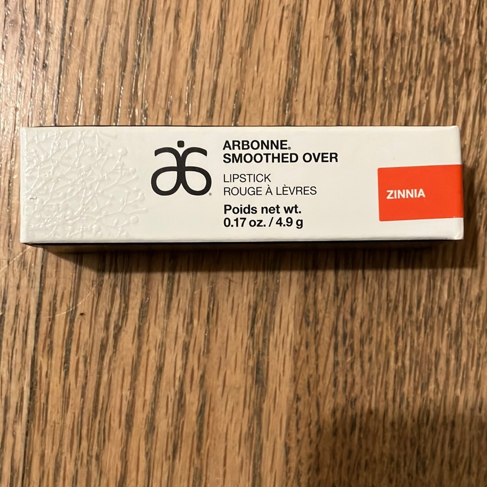 Arbonne smoother over lipstick nib Zinnia